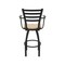 Holland Bar Stool Co Jackie with Arms 30 in. Swivel Bar Stool with Black Wrinkle Finish and Natural Maple Seat 415 - alternate 7